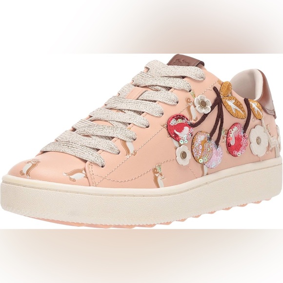 Coach Shoes - Coach light pink Sneakers with cherry and floral details